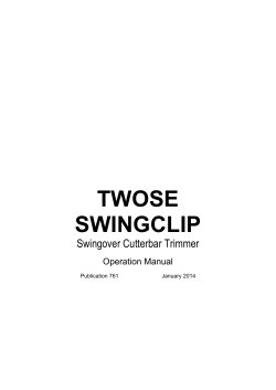 TWOSE SWINGCLIP Swingover Cutterbar Trimmer