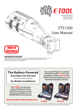 ETS1200 User Manual PATENTED DESIGN
