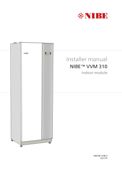 Installer manual NIBE™ VVM 310 Indoor module IHB GB 1338-3