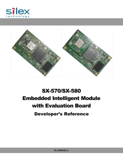 SX-570/SX-580 Embedded Intelligent Module with Evaluation Board Developer’s Reference