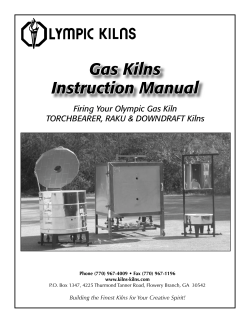 Gas Kilns Instruction Manual Firing Your Olympic Gas Kiln