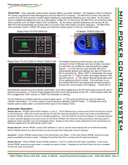 MINI POWER CONTROL SYSTEM Overview: