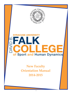 New Faculty Orientation Manual 2014-2015