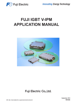 FUJI IGBT V-IPM APPLICATION MANUAL REH985 September 2012