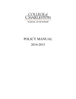 POLICY MANUAL 2014-2015