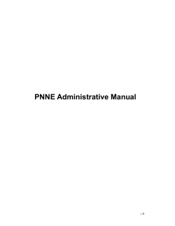 PNNE Administrative Manual  0 I.