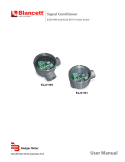 User Manual Signal Conditioner B220-880 B220-881