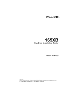 165XB Electrical Installation Tester Users Manual