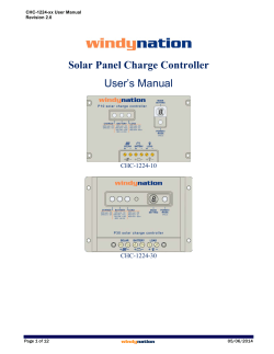 Solar Panel Charge Controller  User’s Manual CHC-1224-10