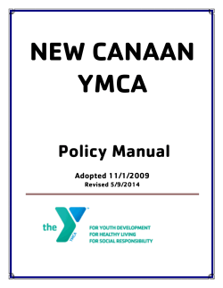 NEW CANAAN YMCA  Policy Manual