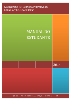 MANUAL DO ESTUDANTE  2014