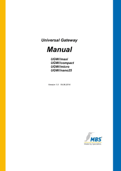 Manual  Universal Gateway UGW//maxi
