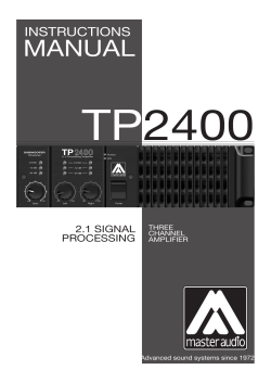 TP 2400 MANUAL INSTRUCTIONS