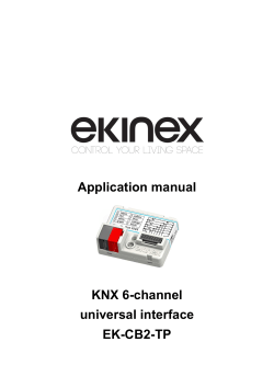 Application manual  KNX 6-channel universal interface