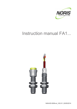 Instruction manual FA1... NAN-KD-0006-en_V02.01 | 20/05/2014