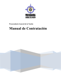 Manual de Contratación Procuraduría General de la Nación