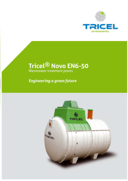Technical &amp; Installation Manual Tricel Wastewater treatment systems