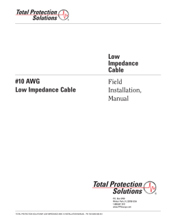 Low Impedance Cable #10 AWG