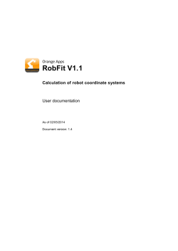 RobFit V1.1  Orange Apps Calculation of robot coordinate systems
