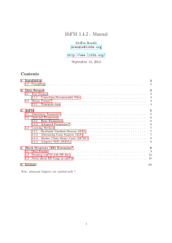libFM 1.4.2 - Manual Contents Steffen Rendle