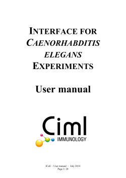 I E  User manual