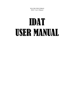 IDAT USER MANUAL  NEA/NSC/DOC(2006)01