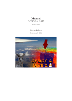 Manual GPLIGC &amp; OGIE Hannes Kr¨ uger