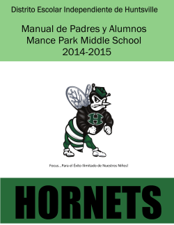 Manual de Padres y Alumnos Mance Park Middle School 2014-2015