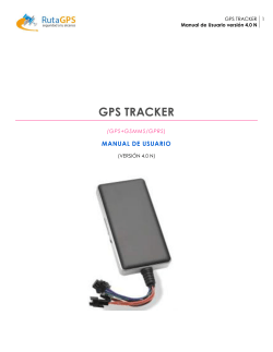 GPS TRACKER MANUAL DE USUARIO (GPS+GSMMS/GPRS)