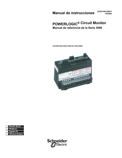 Manual de instrucciones Circuit Monitor POWERLOGIC ®