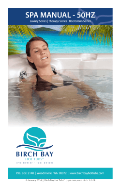 SPA MANUAL - 50HZ