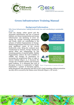 Green Infrastructure Training Manual  Background Information