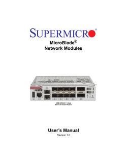 MicroBlade Network Modules User’s Manual ®
