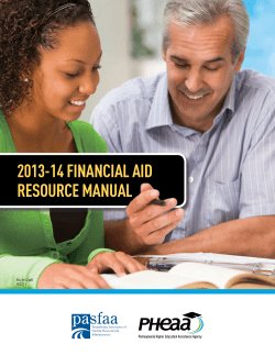 2013-14 FINANCIAL AID RESOURCE MANUAL RG-HSCWE 082213