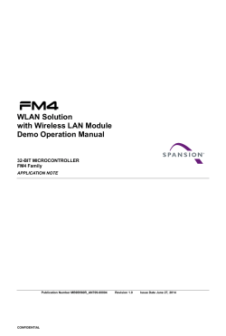 WLAN Solution with Wireless LAN Module Demo Operation Manual