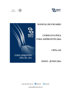 MANUAL DE USUARIO CURSO EN LÍNEA PARA ASPIRANTES 2014