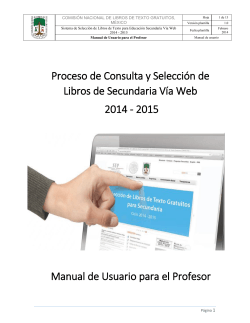 Proceso de Consulta y Selección de Libros de Secundaria Vía Web