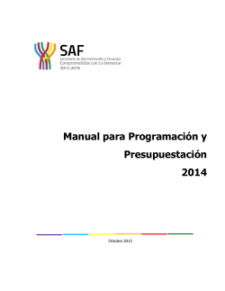 Manual para Programación y Presupuestación 2014
