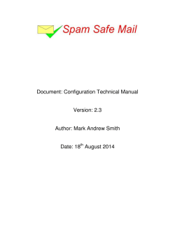 Document: Configuration Technical Manual Version: 2.3 Author: Mark Andrew Smith