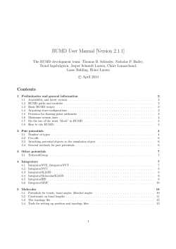 RUMD User Manual [Version 2.1.1]