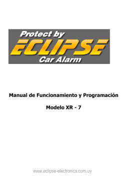 Manual de Funcionamiento y Programación  Modelo XR - 7 www.eclipse-electronics.com.uy