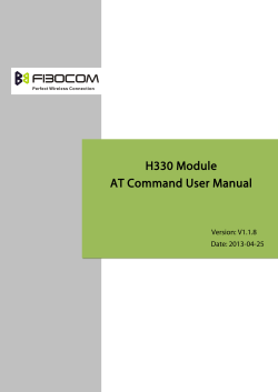 H330 Module AT Command User Manual Version: V1.1.8
