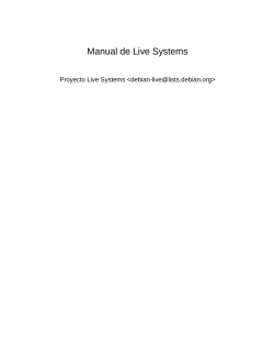 Manual de Live Systems Proyecto Live Systems &lt;&gt;
