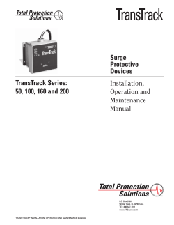 Surge Protective Devices TransTrack Series: