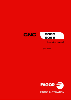 CNC 8060 8065 Operating manual