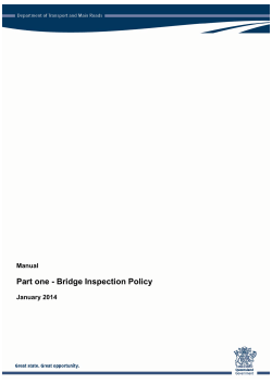 Part one - Bridge Inspection Policy Manual  January 2014