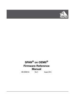SPAN on OEM6 Firmware Reference Manual