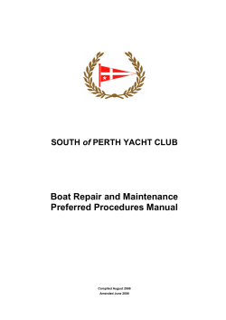 Boat Repair and Maintenance Preferred Procedures Manual  of
