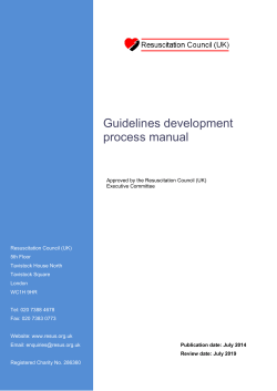 Guidelines development process manual