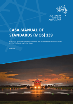 CASA MANUAL OF STANDARDS (MOS) 139